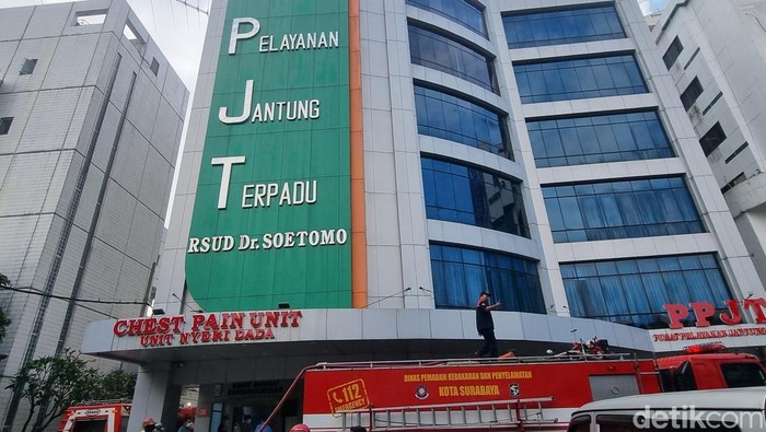 Kondisi kebakaran di RS Dr Soetomo Surabaya