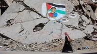 Mural Lamine Yamal Bawa Bendera Palestina di Gaza