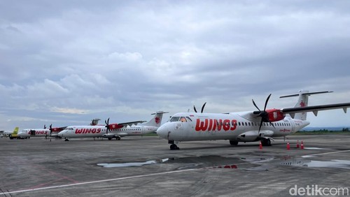 Pesawat rute domestik di Bandara Lombok NTB, April 2026. (Dok. Noviana Windri/detikBali)
