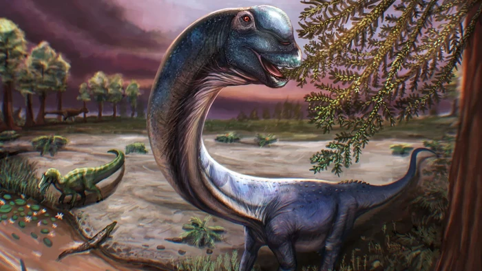 Spesies dinosaurus Nagatitan chaiyaphumensis yang ditemukan di Thailand
