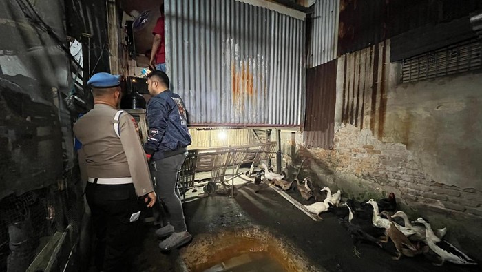 Teks foto: Kandang ternak yang dijadikan tempat transaksi narkoba. (Foto: dok. Polrestabes Medan)
