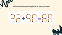 Konon Otak Tak Kenal Libur, Geser dan Tambahkan Korek Api Agar Hitungannya Benar