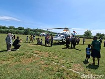 Helikopter Kapolri Mendarat di Nganjuk Jadi Spot Foto Dadakan