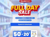 Serbu Transmart Full Day Sale! Pesta Diskon Besar-besaran 50% + 20%