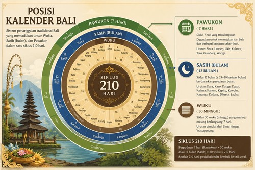 Ilustrasi kalender Bali. (Chat GPT)