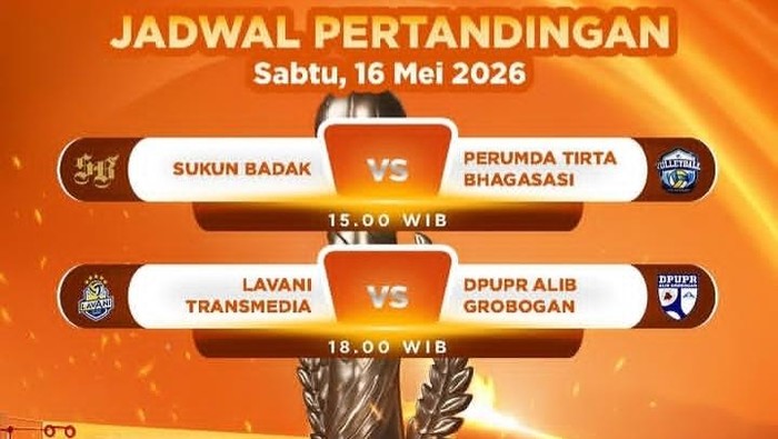 Jadwal semifinal SBY Cup 2026 pada Sabtu (16/5/2026).