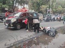 2 Anak Naik Motor Tewas Terlindas Truk di Perempatan Gedangan Sidoarjo