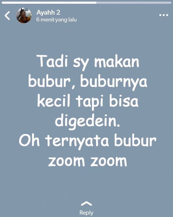 Status WA Bapak-bapak Logika Bubur Zoom Zoom