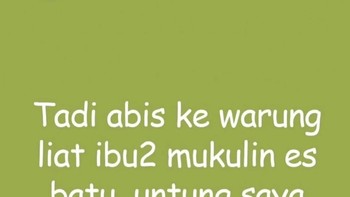 Niatnya nolong ibu-ibu mukulin es batu, ending-nya malah bikin satu grup ketawa berjamaah. Foto: instagram/@giladiskonn