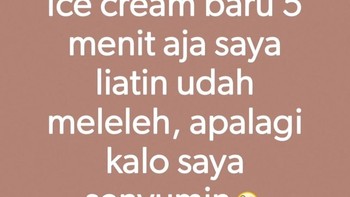 Ice cream meleleh saja sudah biasa. Tapi kalau lihat senyuman bapak-bapak satu ini, netizen langsung menyerah. Foto: instagram/@giladiskonn