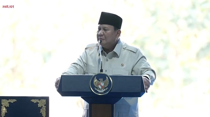 Presiden Prabowo Subianto (dok. Youtube Setpres)