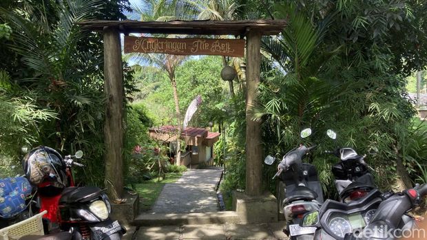 Suasana tempat nongkrong di Angkringan The Beji, Desa Banjarangkan, Klungkung, Bali, Sabtu (16/5/2026). (Fatih Kudus Jaelani/detikBali)