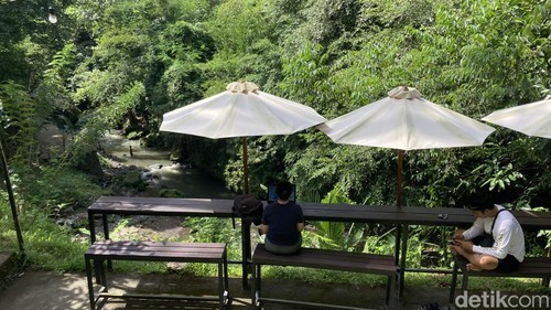Suasana tempat nongkrong di Angkringan The Beji, Desa Banjarangkan, Klungkung, Bali, Sabtu (16/5/2026). (Fatih Kudus Jaelani/detikBali)