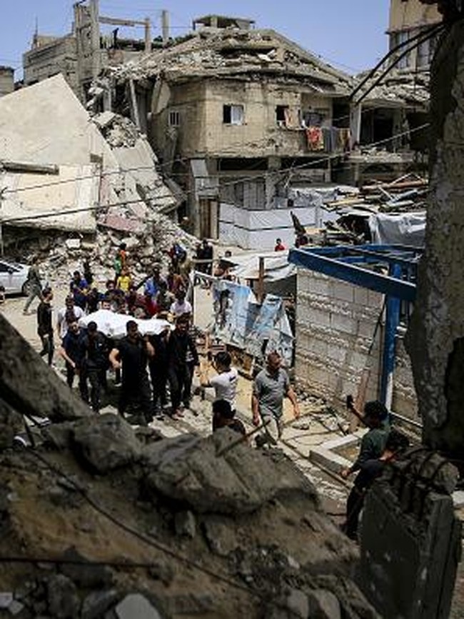 Dua Warga Palestina Korban Serangan Drone Israel Dimakamkan di Gaza