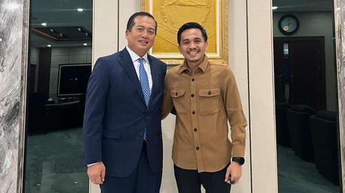 Gubernur NTB Lalu Iqbal (kiri) dan Komisaris baru MGPA Sabolah. (Foto: Dok MGPA).