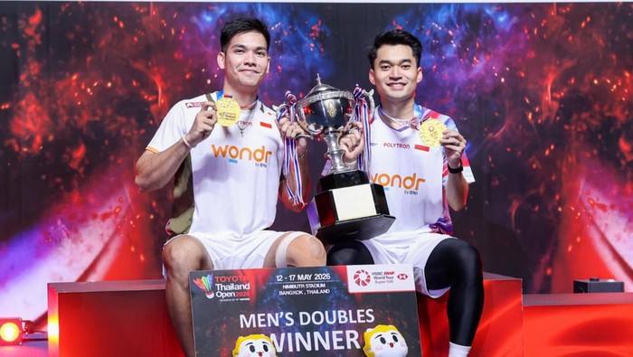 Ganda putra Indonesia Leo Rolly Carnando/Daniel Marthin sukses menjuarai Thailand Open 2026. Leo/Daniel berharap gelar ini bisa menjadi momentum kebangkitan untuk tim Indonesia menjelang Olimpiade.