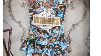 Akun resmi City di X merayakan kemenangan mereka di final Piala FA. Foto: X.com