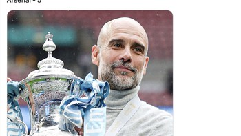Pep Guardiola benar-benar mendominasi Liga Inggris. Foto: X.com