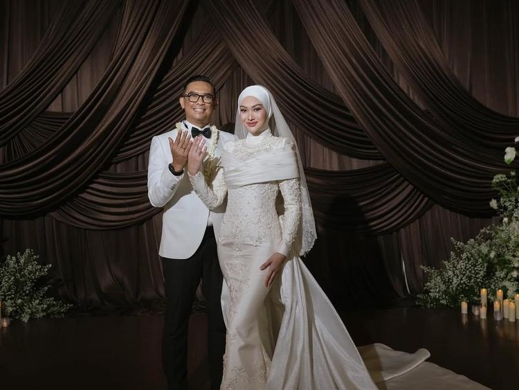 Indah Nada Puspita Menikah dengan COO Mobil Listrik, Elegan dengan Hijab & Veil