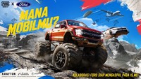 Kolaborasi PUBG Mobile x Ford Hadirkan Supercar Mustang dan Truk Raptor R
