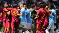 Roma Vs Lazio: Diwarnai 2 Kartu Merah, Giallorossi Menang 2-0