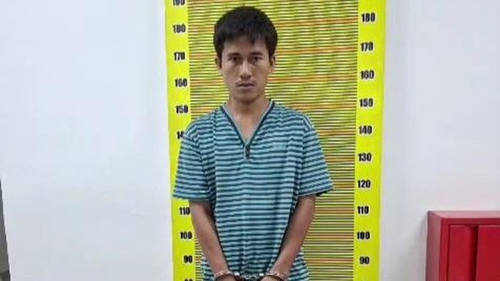 Tersangka pengedaran liquid narkotika di Deli Serdang. (dok. Polda Sumut)