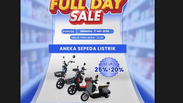 Sepeda Listrik di Transmart Full Day Sale Diskon Menggiurkan