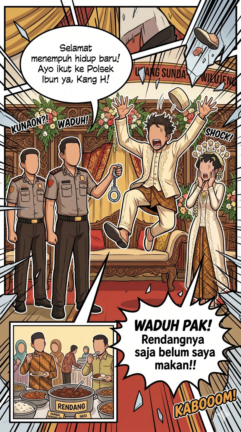 Ilustrasi Komik Pengantin Curi Motor
