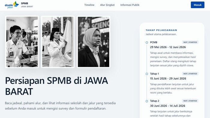 Laman SPMB Jabar 2026