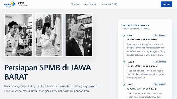 Laman SPMB Jabar 2026