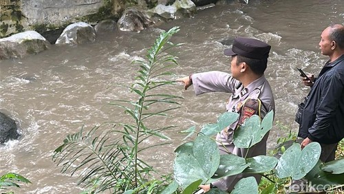 Lokasi penemuan jasad lansia di Sungai Beji Anakan, Senin (18/5/2026).