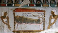 Dinding plester makam Raja Tutankhamun disebut sebagai artefak langka yang baru diperlihatkan ke publik. Foto: REUTERS/Mohamed Abd El Ghany