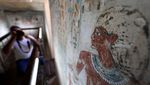 Potret Dinding Makam Tutankhamun Jadi Sorotan di Luxor