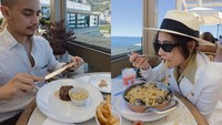 Naik Helikopter, Prilly Latuconsina dan Omara Lunch Mewah di Monaco