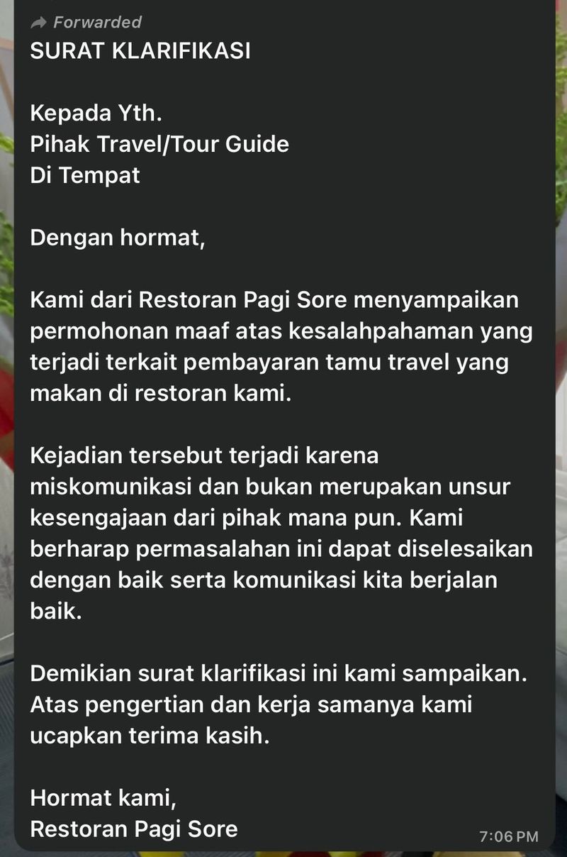 RM Pagi Sore Minta Maaf Usai Sebut Turis Malaysia Tak Bayar Rp 900 Ribu