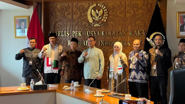 Perwakilan GPCI mendatangi pimpinan MPR,Selasa (19/5/2026), lapor penangkapan sembilan WNI oleh Israel saat mengikuti pelayaran Global Freedom Flotilla.