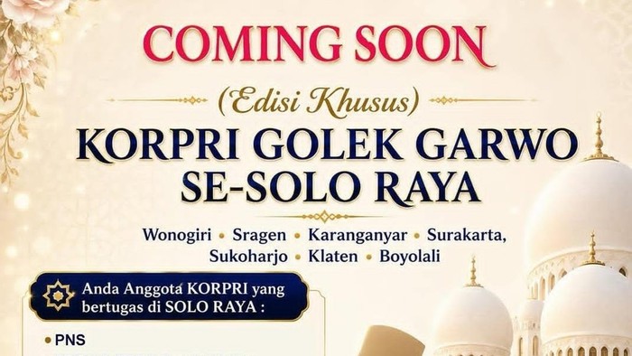Masjid Raya Sheikh Zayed membuka Golek Garwo untuk para ASN