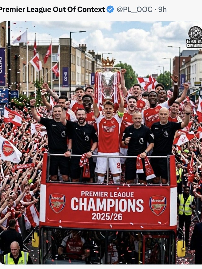 Meme Arsenal Diolok-olok Jadi Tim Juara PGMOL
