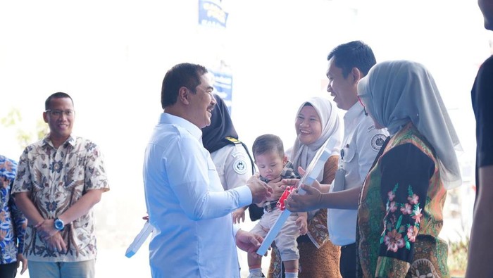 Menteri Imipas Agus Adrianto di acara peluncuran fasilitas rumah ASN Kemenimipas Cikarang Barat, Kabupaten Bekasi, Selasa (19/5/2026).