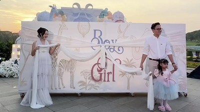 Potret Gender Reveal Selebgram Nanda Arsyinta, Digelar Meriah Undang Mahalini