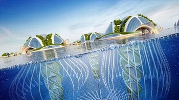 Kota bawah laut dulu diprediksi bakal menjadi tempat tinggal baru manusia. Pada 1950-an dan 1960-an, ilmuwan dan futuris membayangkan manusia hidup permanen di bawah laut, terinspirasi novel klasik 20,000 Leagues Under the Sea. Berbagai eksperimen sempat dilakukan, termasuk proyek Jacques Cousteau yang menempatkan penyelam tinggal di dasar laut untuk sementara. Namun tekanan air ekstrem, korosi, minim cahaya matahari, dan biaya besar membuat gagasan kota bawah laut hingga kini masih sebatas konsep futuristik. Foto: Boredpanda