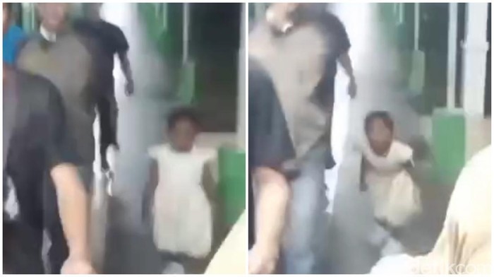 Tangkapan layar kemunculan bocah misterius.