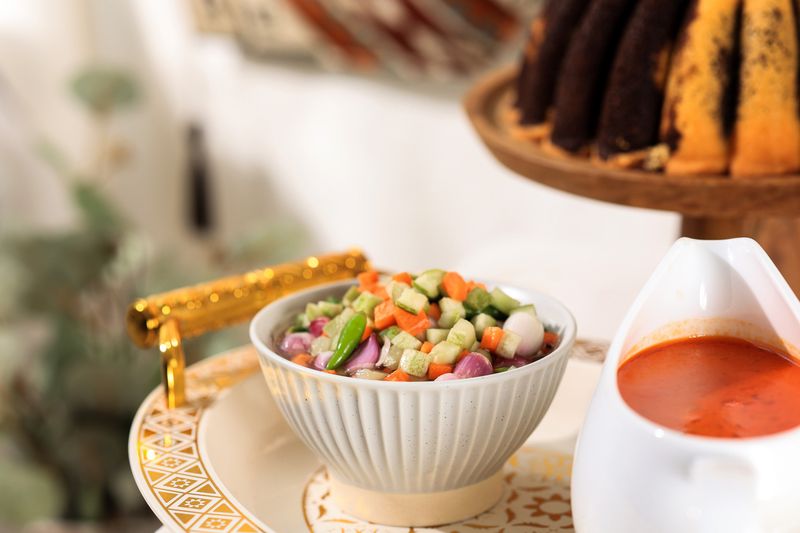 acar wortel timun Acar Wortel Timun, Indonesian Carrot and Cucumber Pickles. Popular Side Dish for Curry, Rendang, or Nasi Goreng