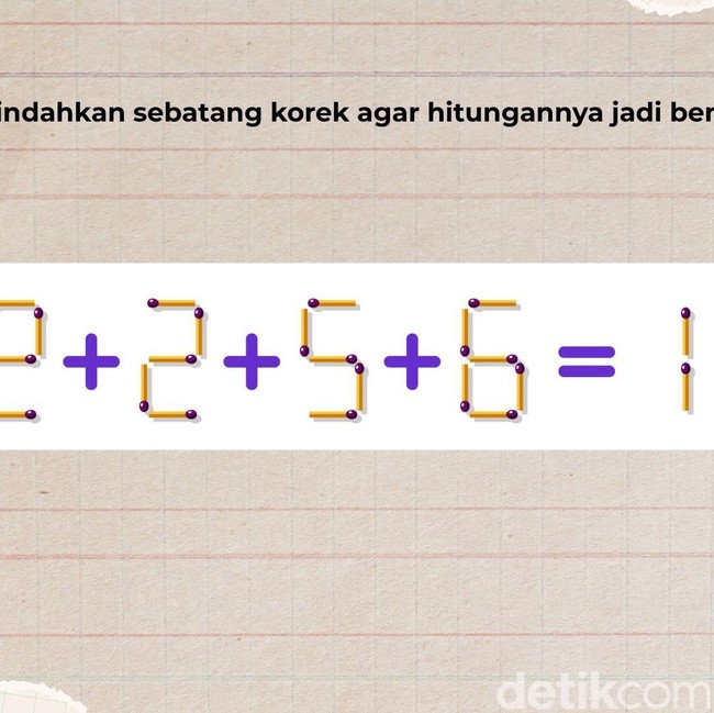 Tes Otak dan Matematika Cukup Pakai Korek Api, Belum Ada yang Bisa Jawab