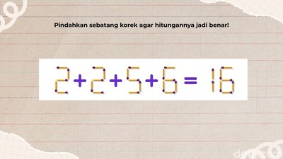 Tes Otak dan Matematika Cukup Pakai Korek Api, Belum Ada yang Bisa Jawab