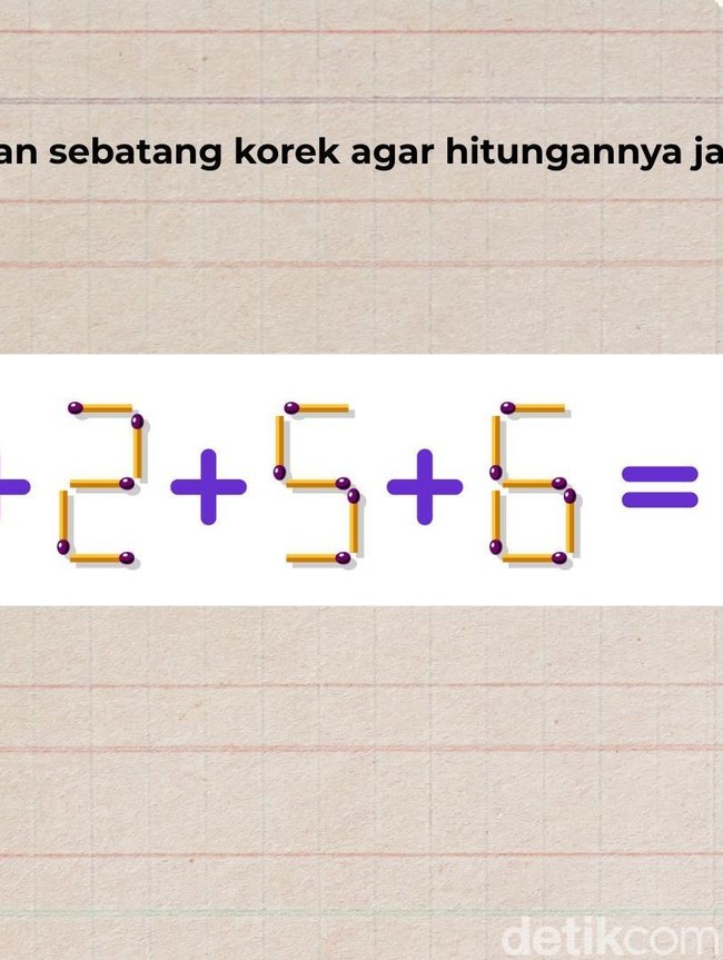 Tes Otak dan Matematika Cukup Pakai Korek Api, Belum Ada yang Bisa Jawab