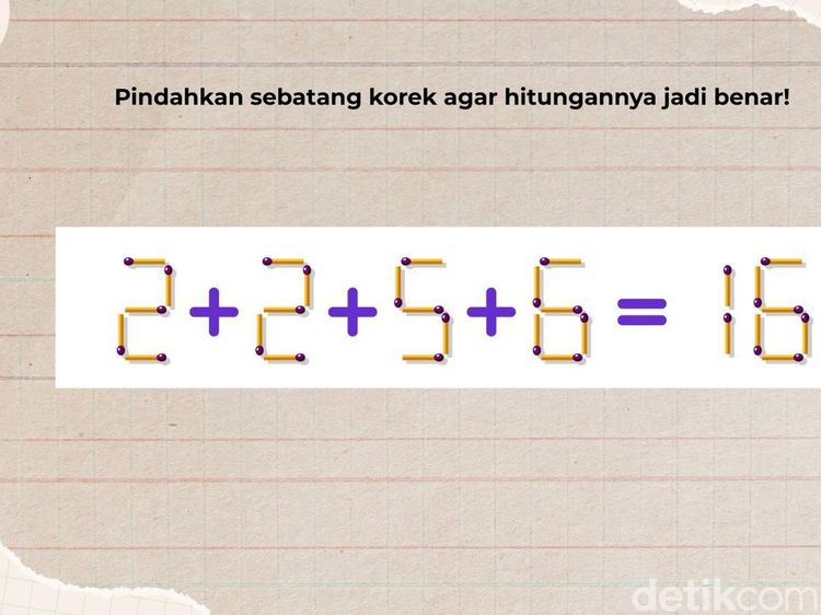 Tes Otak dan Matematika Cukup Pakai Korek Api, Belum Ada yang Bisa Jawab