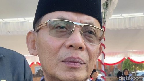 Bupati Klungkung I Made Satria usai memimpin Apel Harkitnas 2026 di Alun-Alun Ida Dewa Agung Jambe, Semarapura, Rabu (20/5/2026).