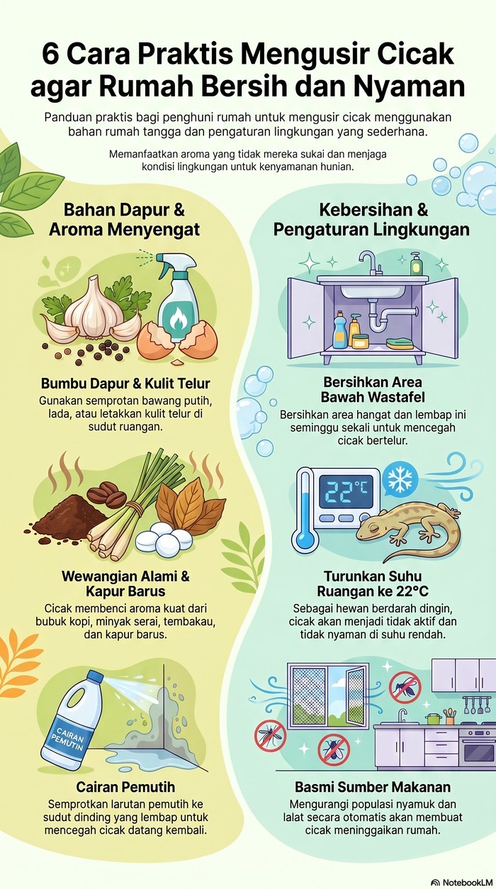 Infografis Cara Mengusir Cicak.