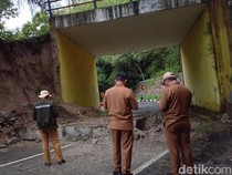 Jalan Masuk Kawasan Kantor Gubernur Gorontalo Longsor Imbas Hujan Awet